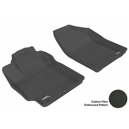 3D Maxpider TOYOTA PRIUS C 2012-2014 KAGU BLACK R1 Floor Mat L1TY09511509